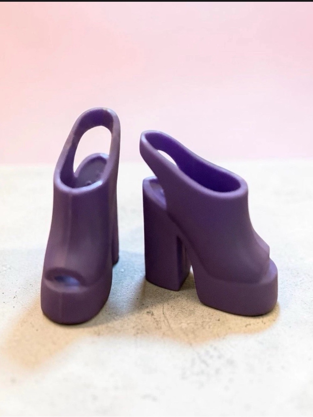 Mattel Barbie Purple Platform Doll Slingback Heels
